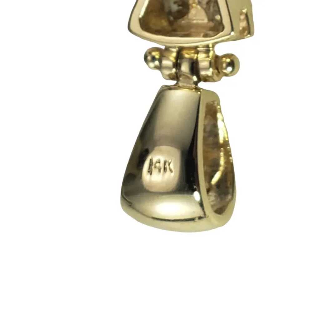 14 Karat Yellow Gold Diamond Cross Pendant #16843 - image 2