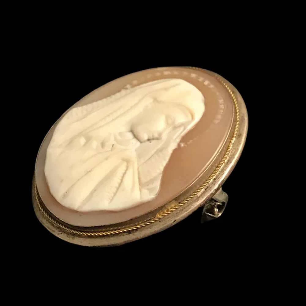 Blessed Virgin Mary Cameo Brooch or Pendant - image 4