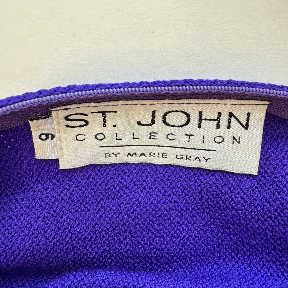 St. John Collection Santana Knit Purple Dress Lon… - image 10