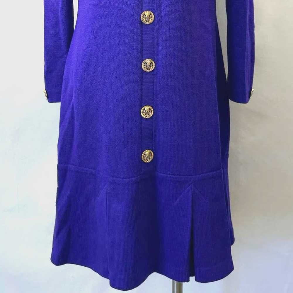 St. John Collection Santana Knit Purple Dress Lon… - image 4