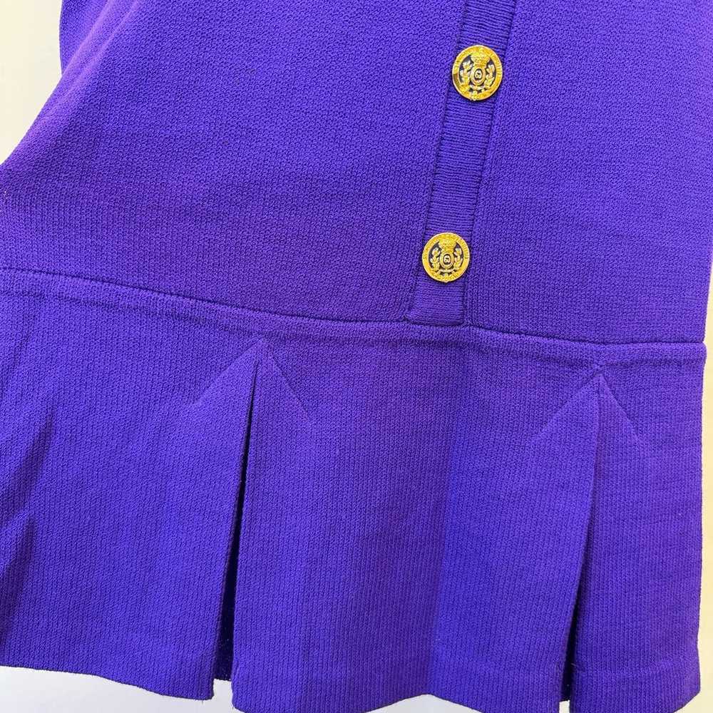 St. John Collection Santana Knit Purple Dress Lon… - image 6