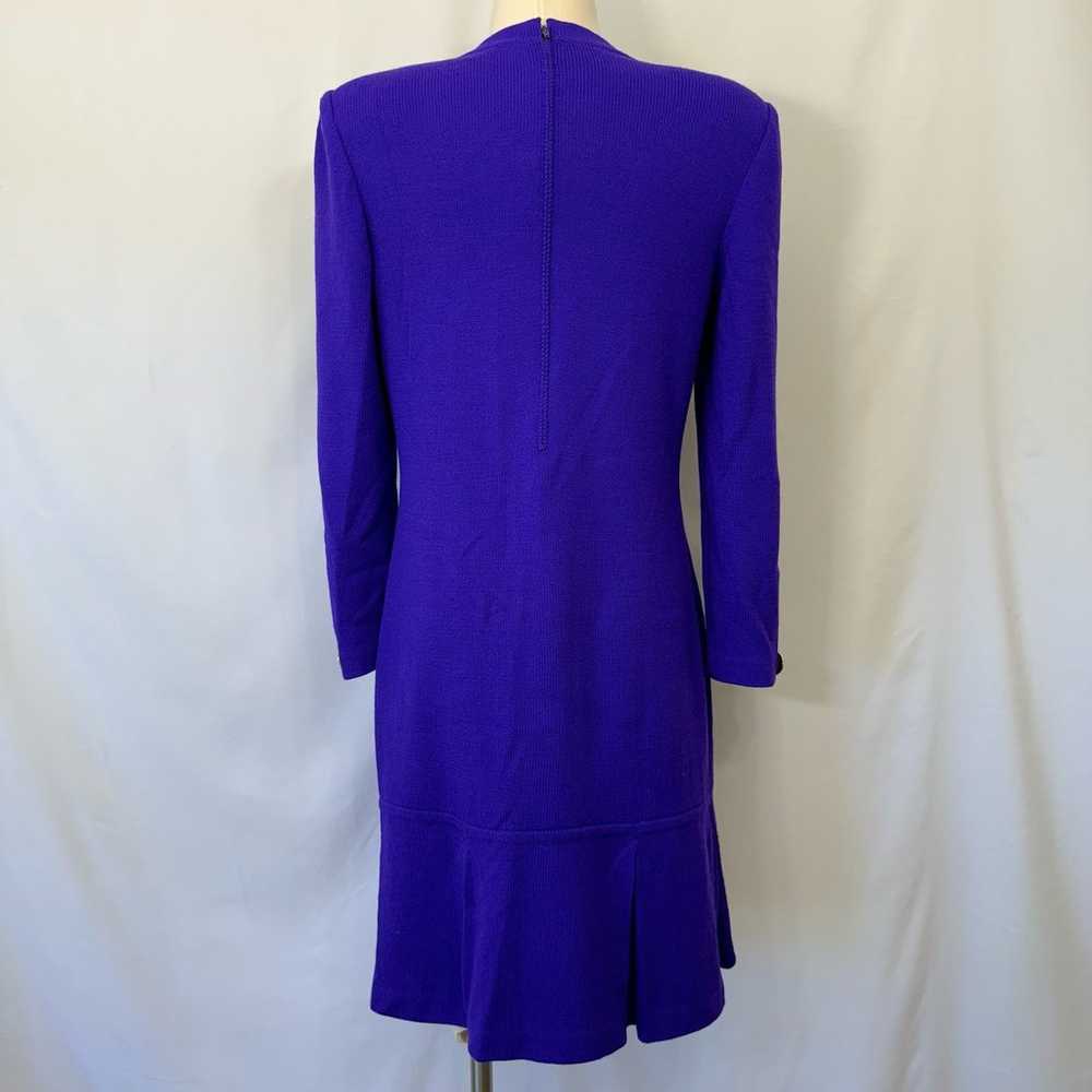 St. John Collection Santana Knit Purple Dress Lon… - image 7