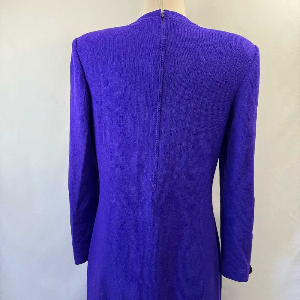 St. John Collection Santana Knit Purple Dress Lon… - image 8
