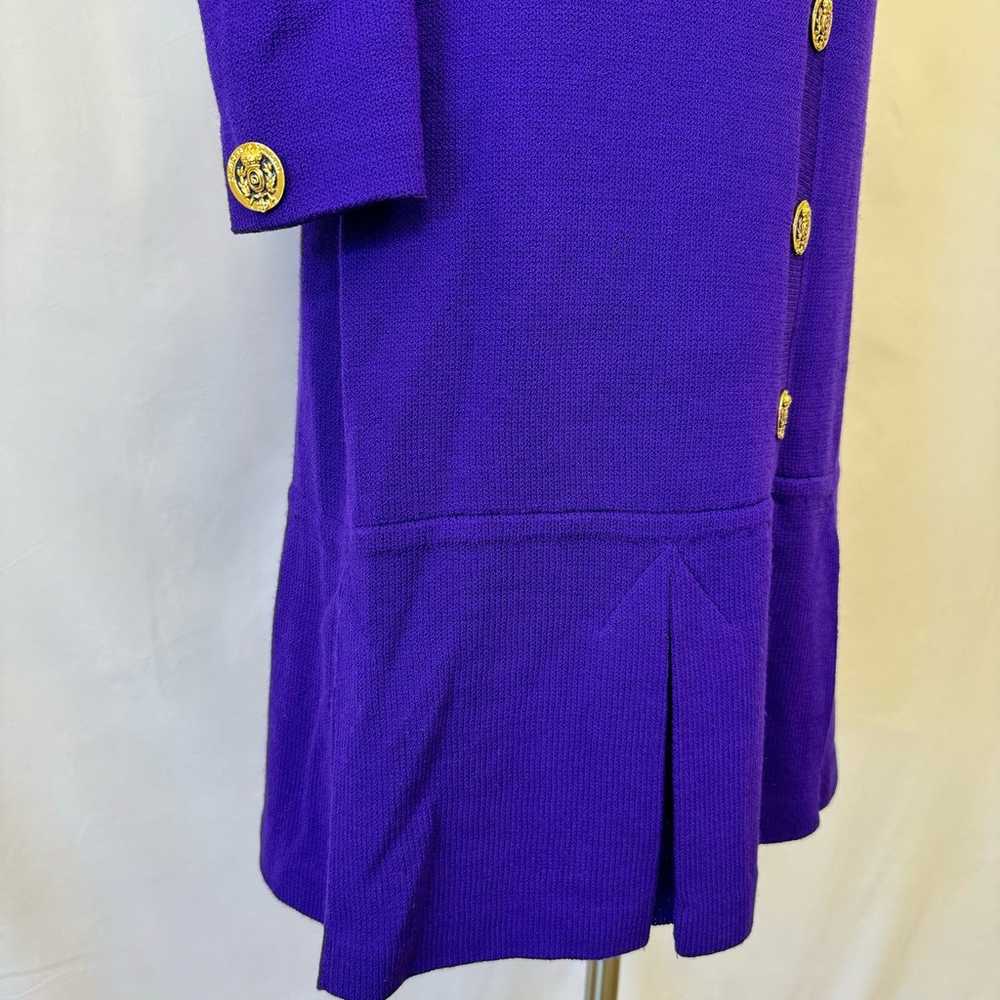 St. John Collection Santana Knit Purple Dress Lon… - image 9