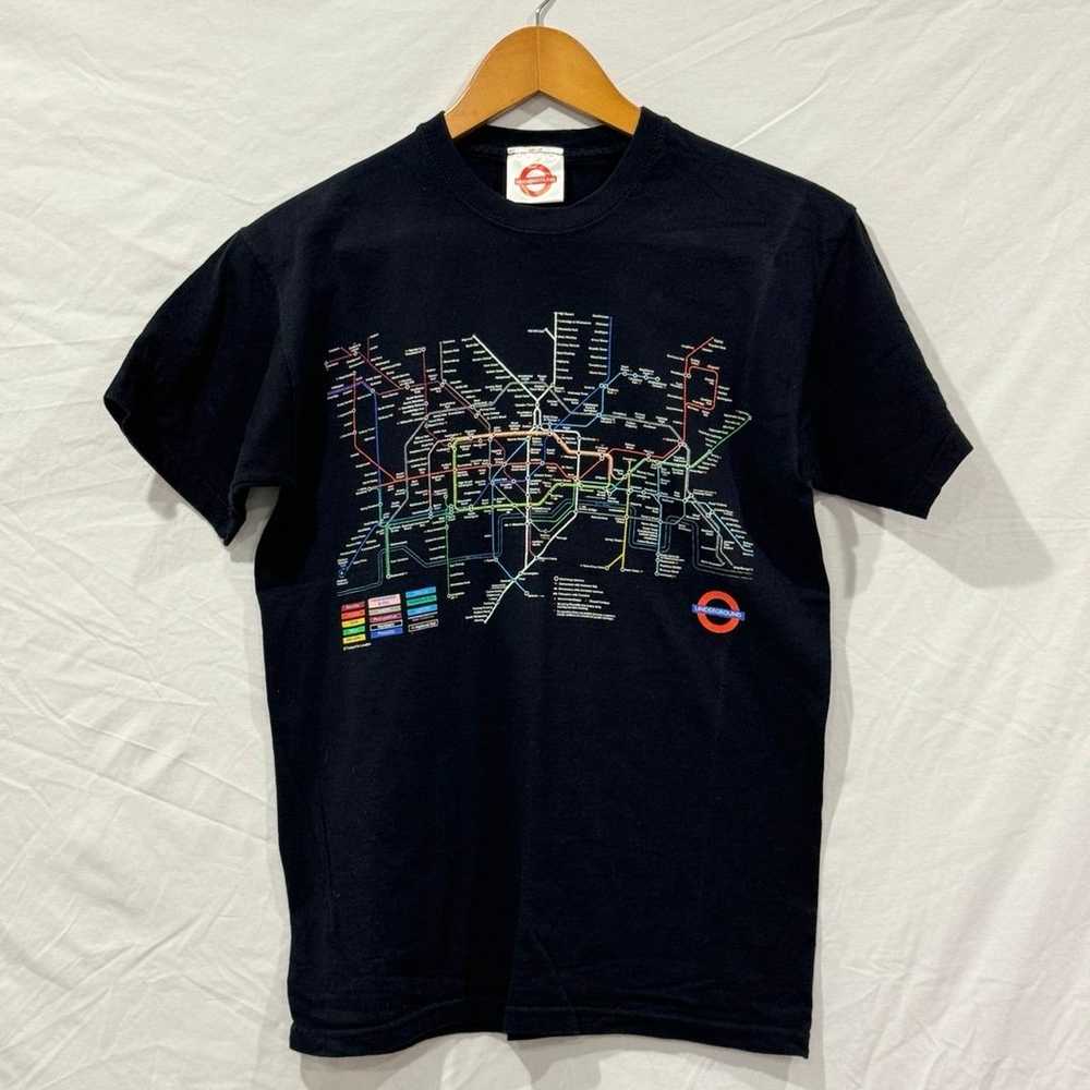 Underground London subway map tshirt - black - sm… - image 4