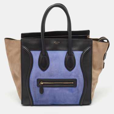 CELINE Tricolor Leather and Nubuck Mini Luggage T… - image 1