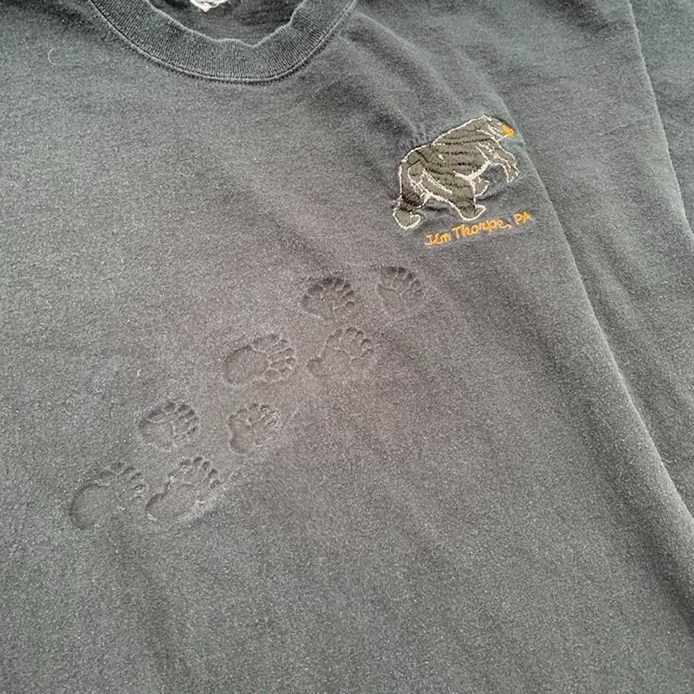 Vintage 80's Black Embossed Kodiak Black Bear Tee… - image 2