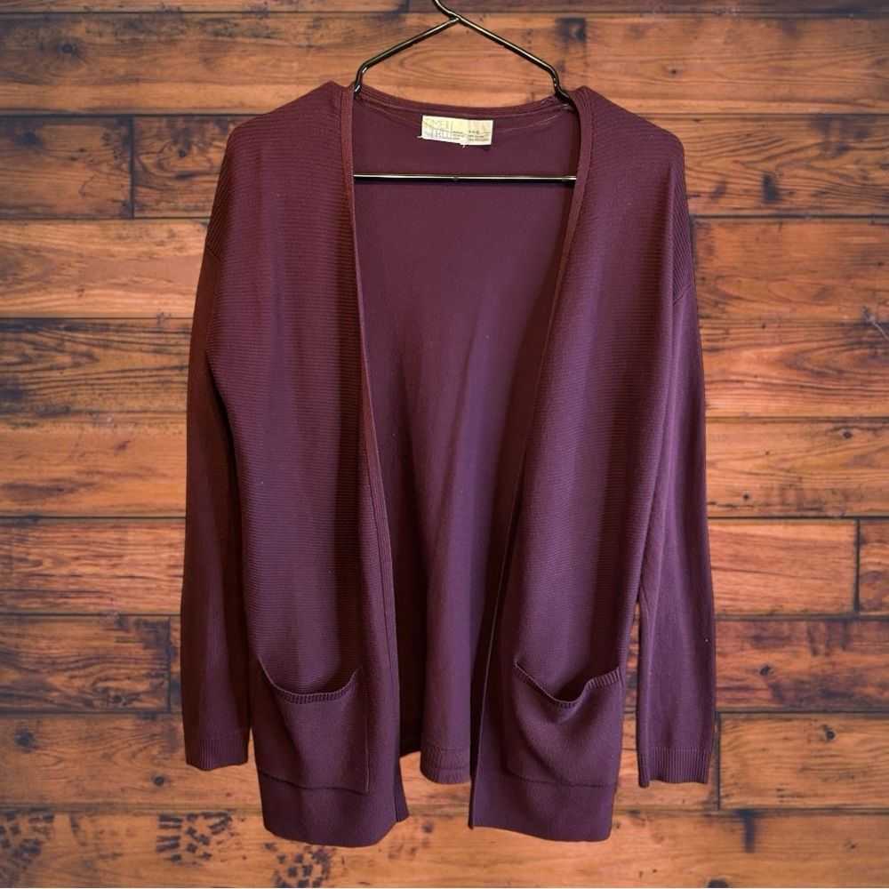 Brand Time and Tru Maroon Cardigan Sweater Small … - image 1