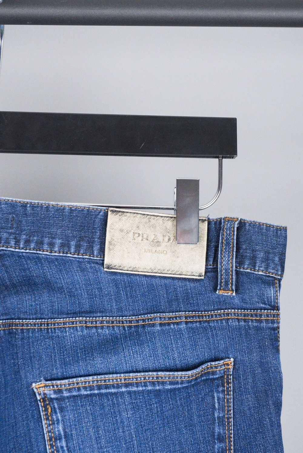 Prada Vintage prada classic raw blue pant jeans - image 5
