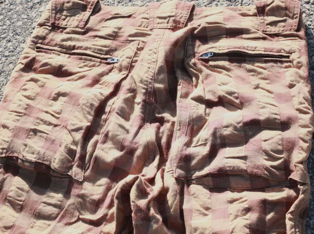 Monitaly brown plaid cotton cargo pants - image 6
