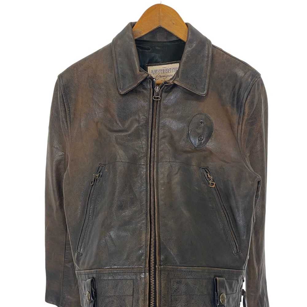 Chevignon × Leather Jacket × Vintage ✨Authentic C… - image 5