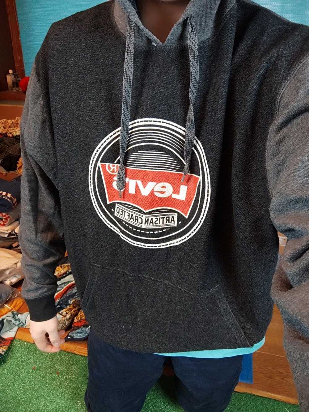 Levi's × Vintage Vintage Levi's Hoodie 2XL gray b… - image 4