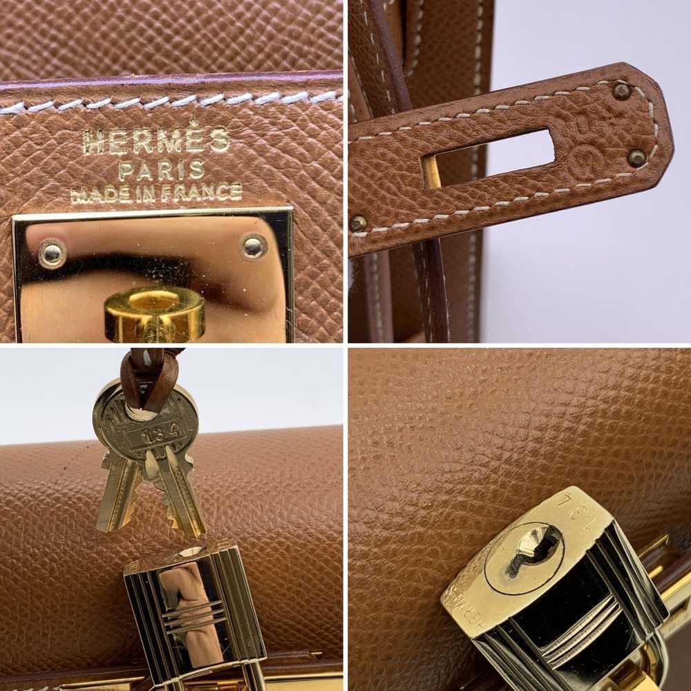 Hermes HERMES Vintage Beige Leather Kelly 28 Cm S… - image 4