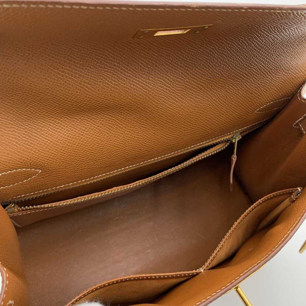 Hermes HERMES Vintage Beige Leather Kelly 28 Cm S… - image 7