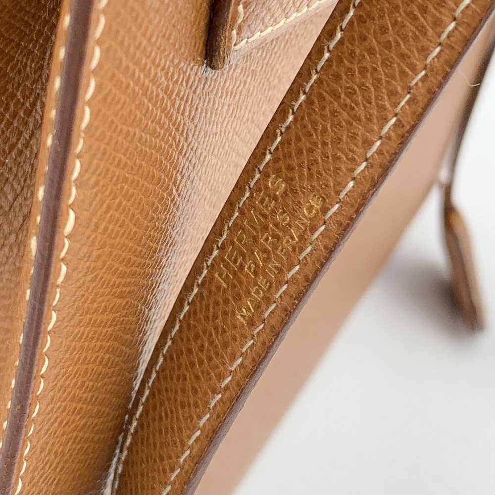 Hermes HERMES Vintage Beige Leather Kelly 28 Cm S… - image 8