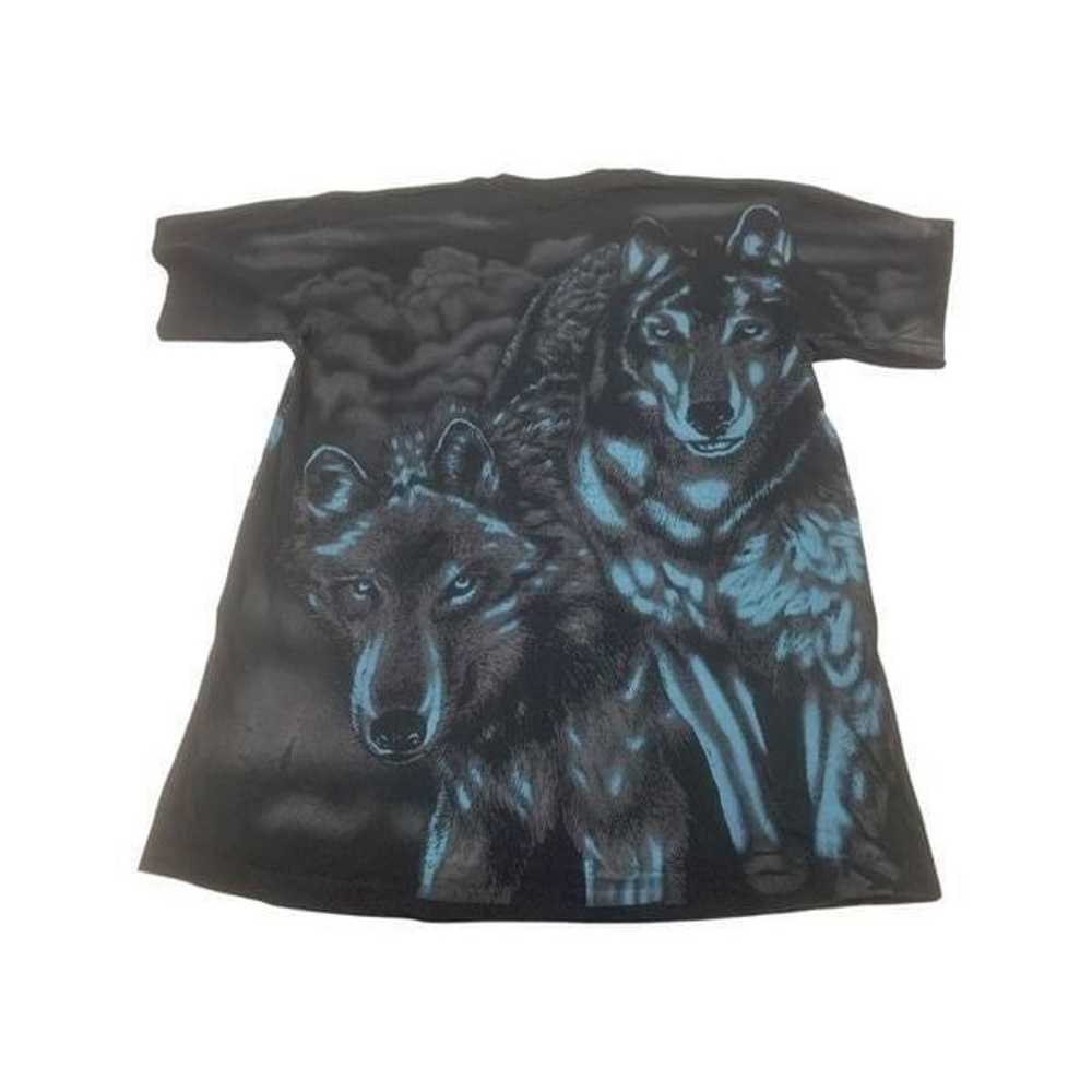 Vintage Wolf Double Graphic T-shirt - image 2
