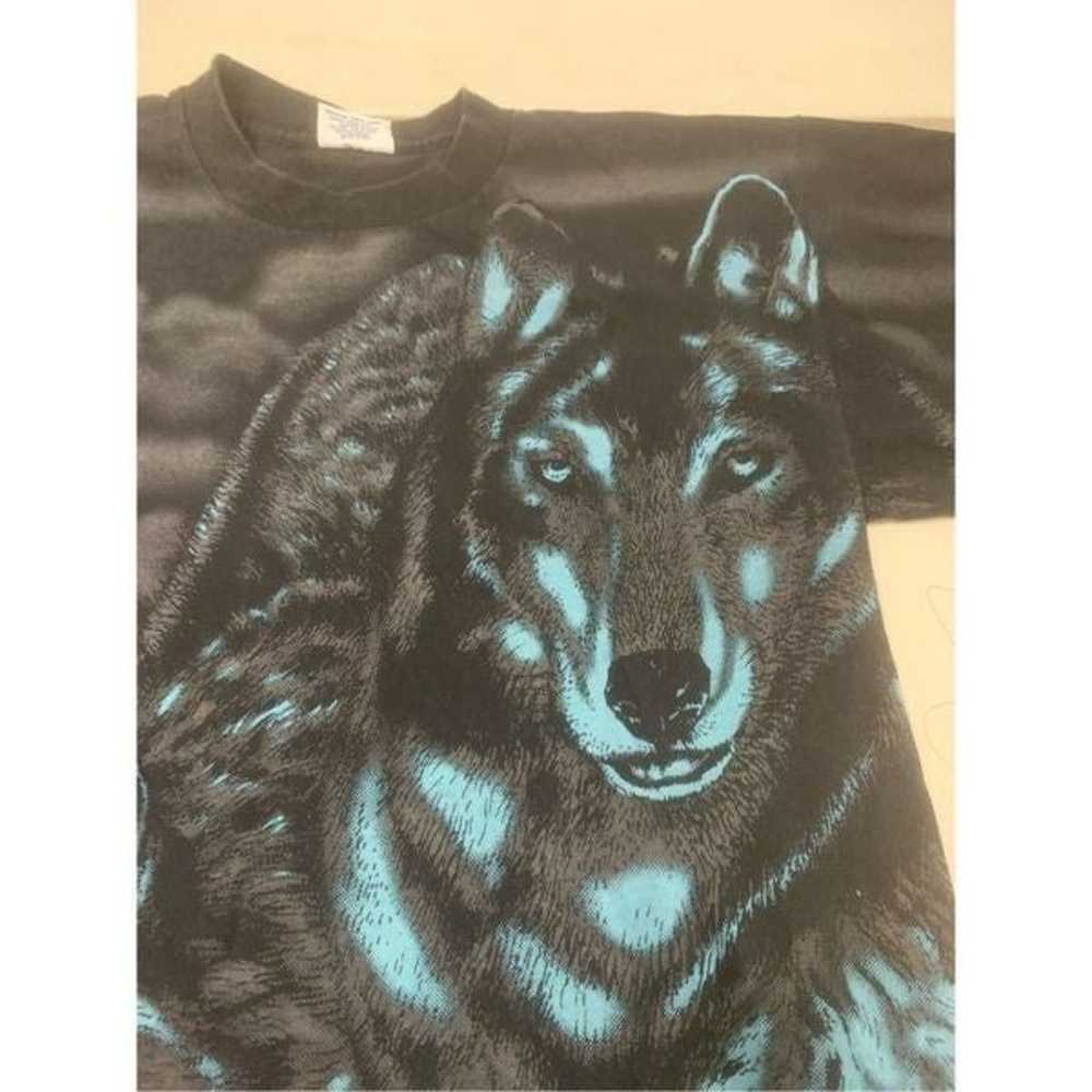 Vintage Wolf Double Graphic T-shirt - image 3