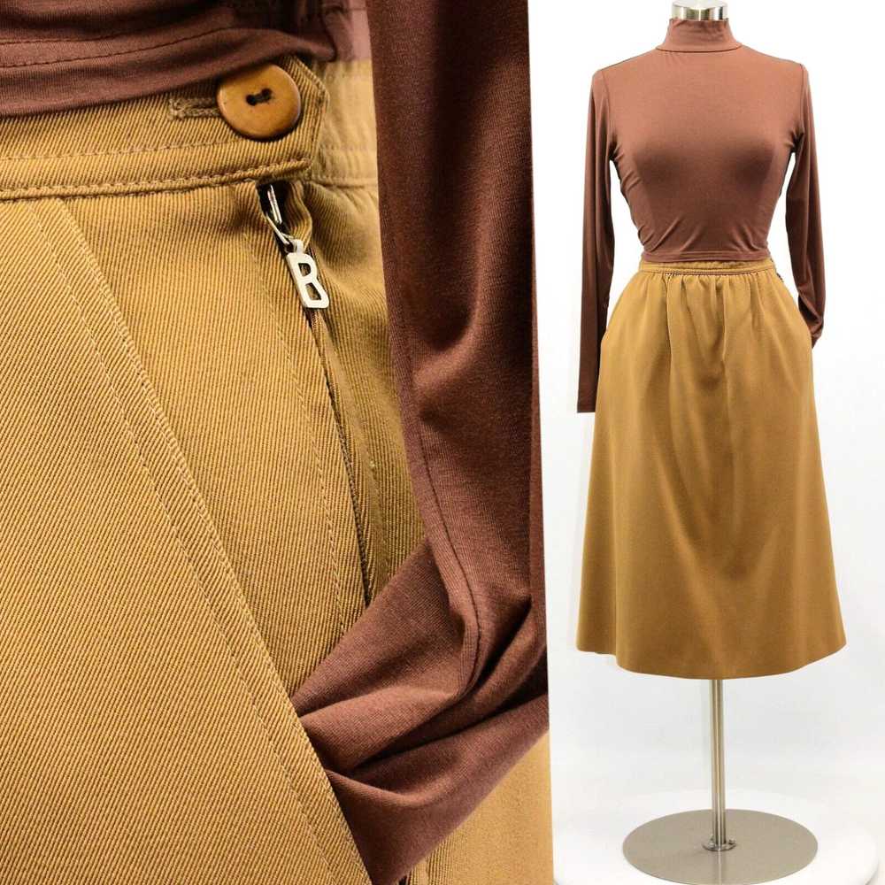 Bogner 80s Vintage Bogner Skirt Cropped Mock Neck… - image 1