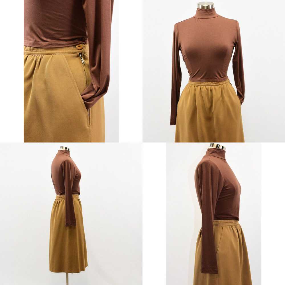 Bogner 80s Vintage Bogner Skirt Cropped Mock Neck… - image 4