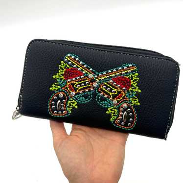 Other American Biang Women's Black Long Wallet Fa… - image 1