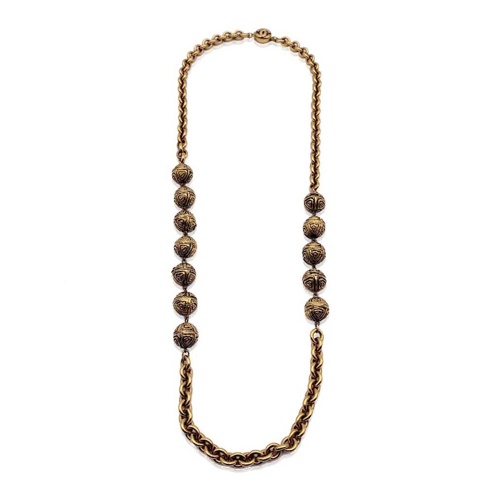 Chanel CHANEL Vintage 1980S Gold Metal Chain Neck… - image 1