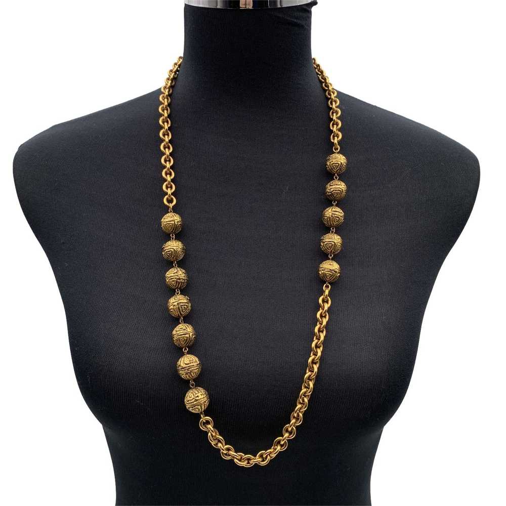 Chanel CHANEL Vintage 1980S Gold Metal Chain Neck… - image 3