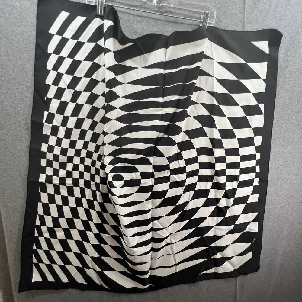 Other Checker Pattern Black White Squares Scarf U… - image 2