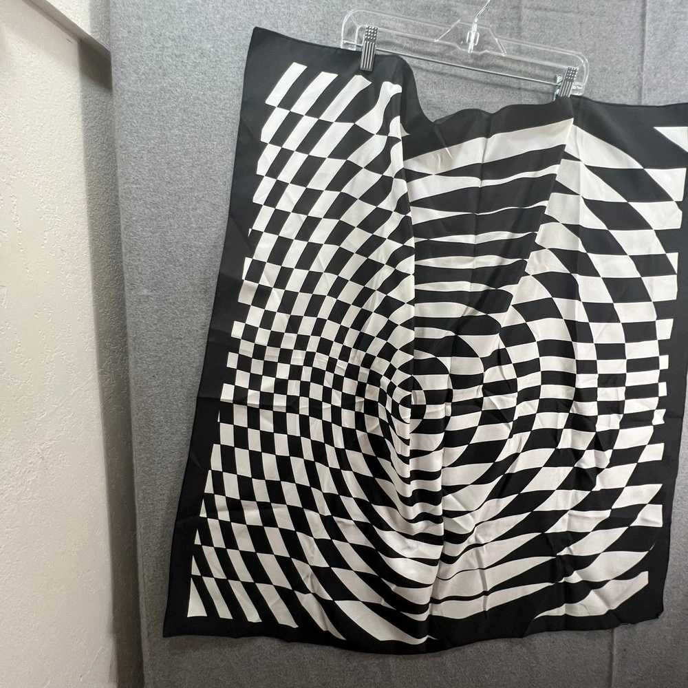 Other Checker Pattern Black White Squares Scarf U… - image 3