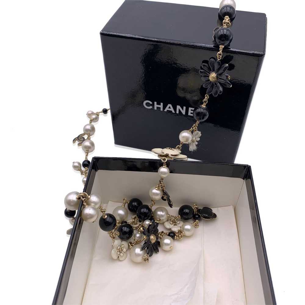 Chanel CHANEL Gold Metal Chain Long Necklace Blac… - image 3