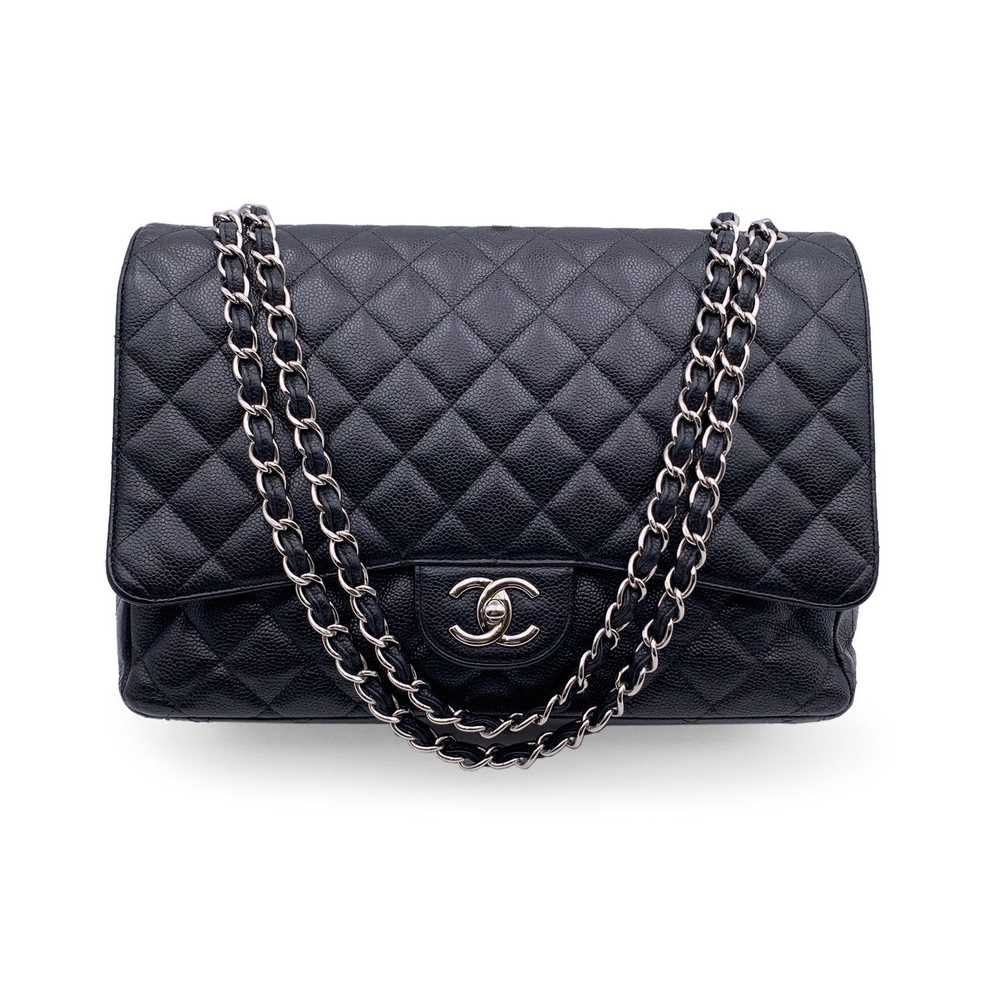 Chanel CHANEL Black Quilted Caviar Maxi Timeless … - image 1