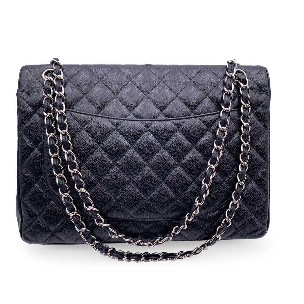 Chanel CHANEL Black Quilted Caviar Maxi Timeless … - image 3