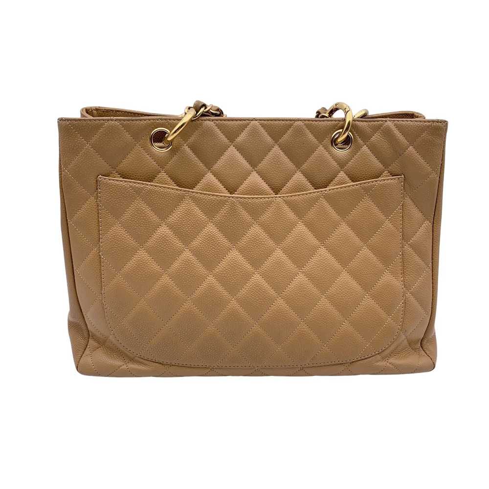 Chanel CHANEL Beige Quilted Caviar Leather Gst Gr… - image 3