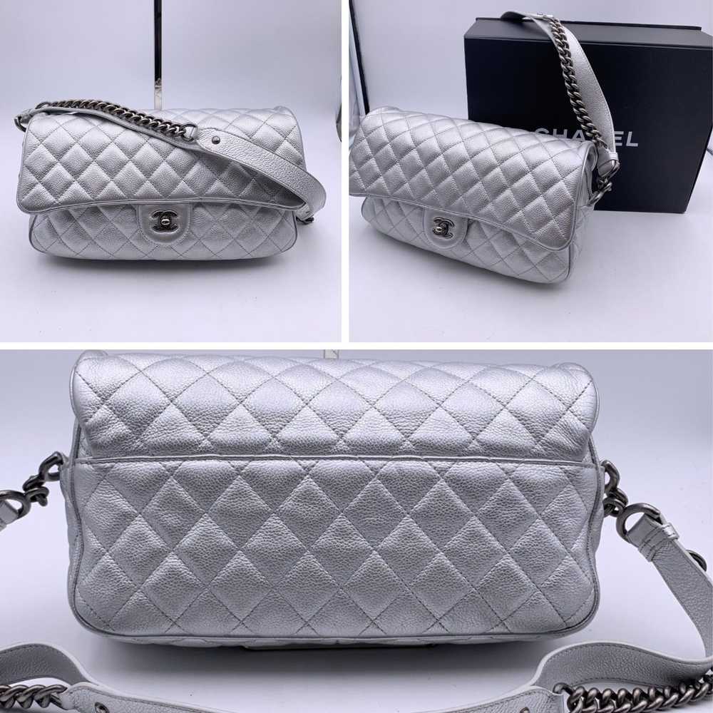 Chanel CHANEL Airline 2016 Silver Quilted Leather… - image 5