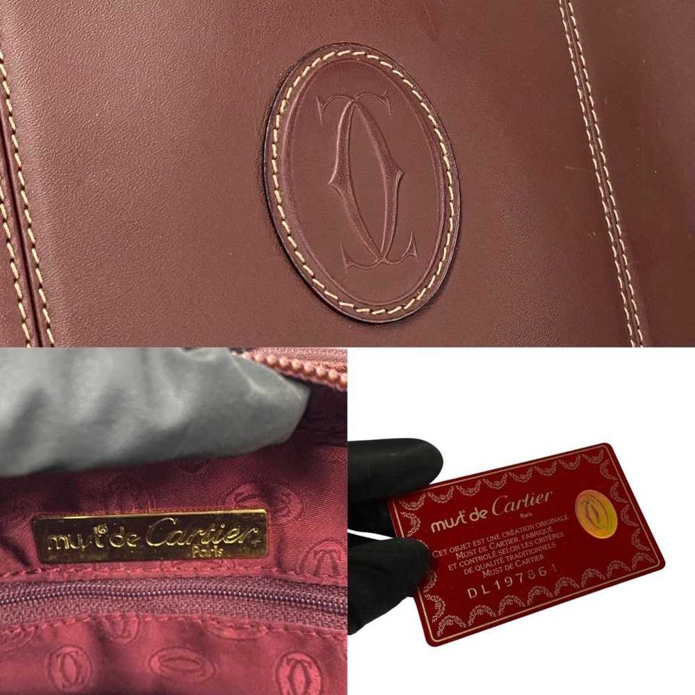 Cartier CARTIER Mustline Leather Handbag Tote Bag… - image 3