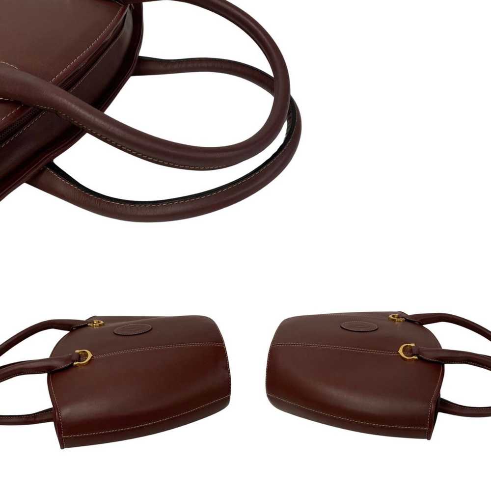 Cartier CARTIER Mustline Leather Handbag Tote Bag… - image 5