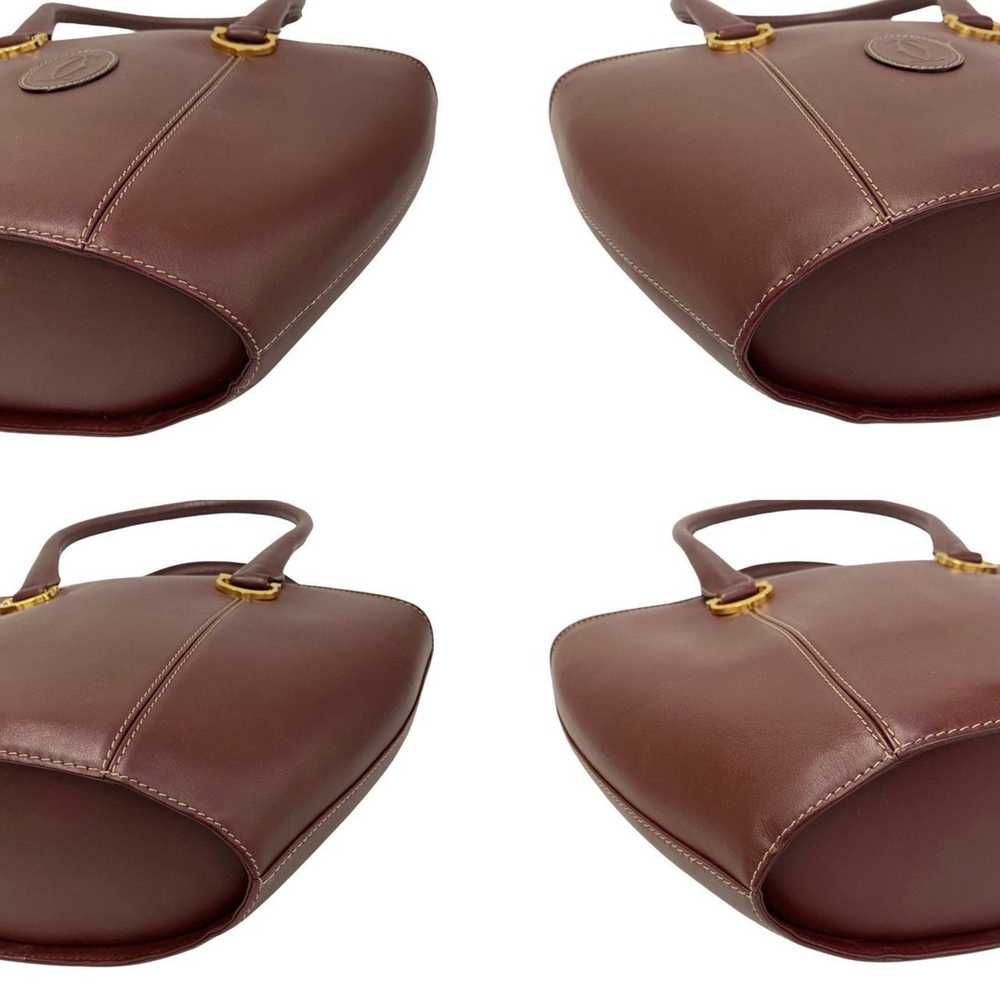 Cartier CARTIER Mustline Leather Handbag Tote Bag… - image 7