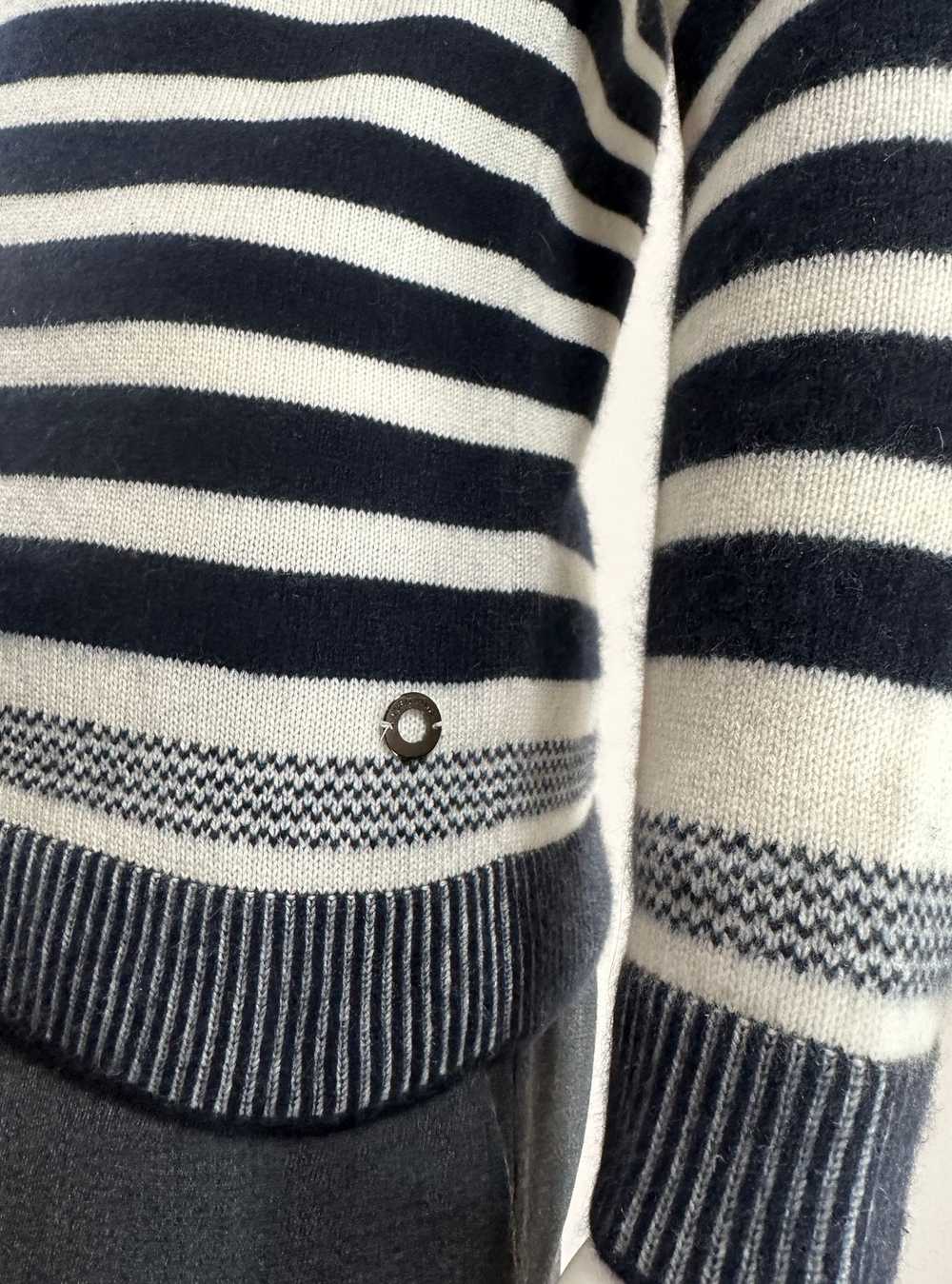 Loro Piana Cashmere striped white navy sweater - image 4