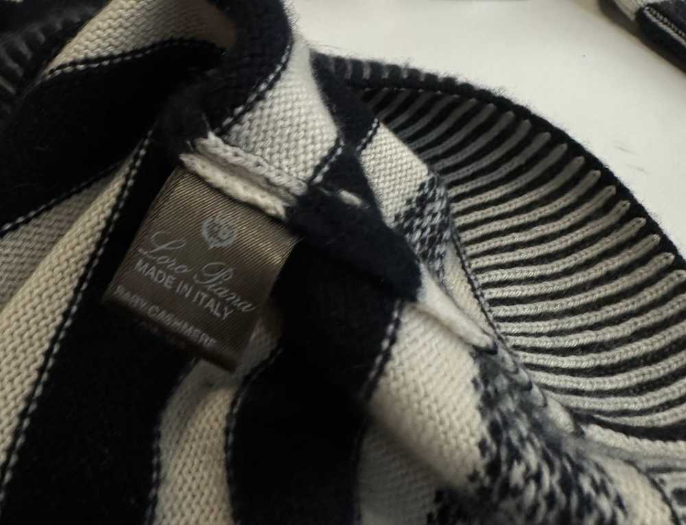 Loro Piana Cashmere striped white navy sweater - image 7