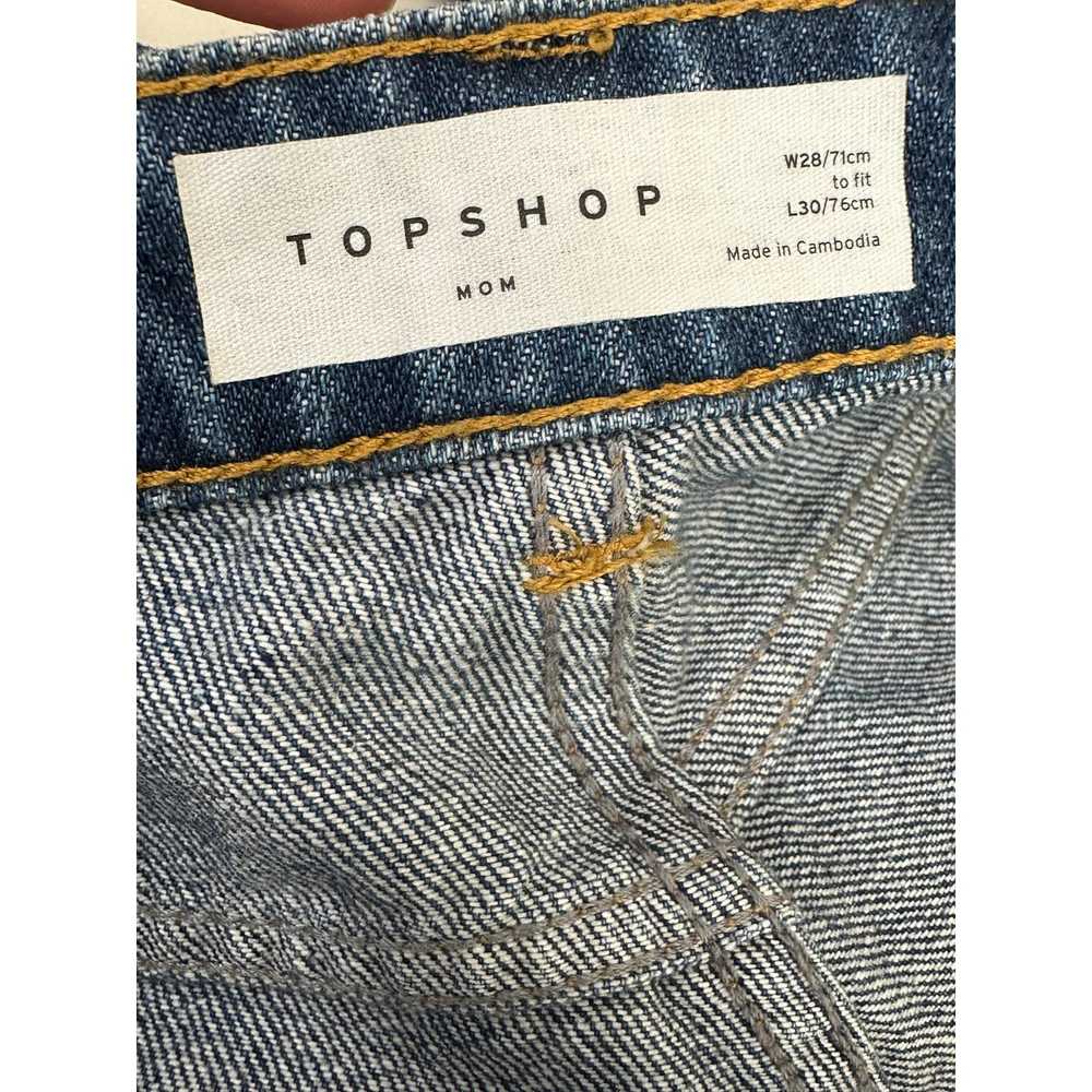 Topshop Topshop blue cotton mom jeans size 28 - image 3