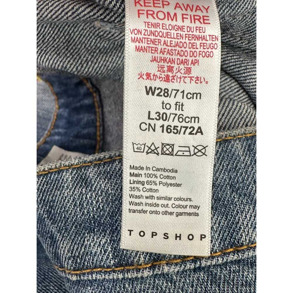 Topshop Topshop blue cotton mom jeans size 28 - image 4