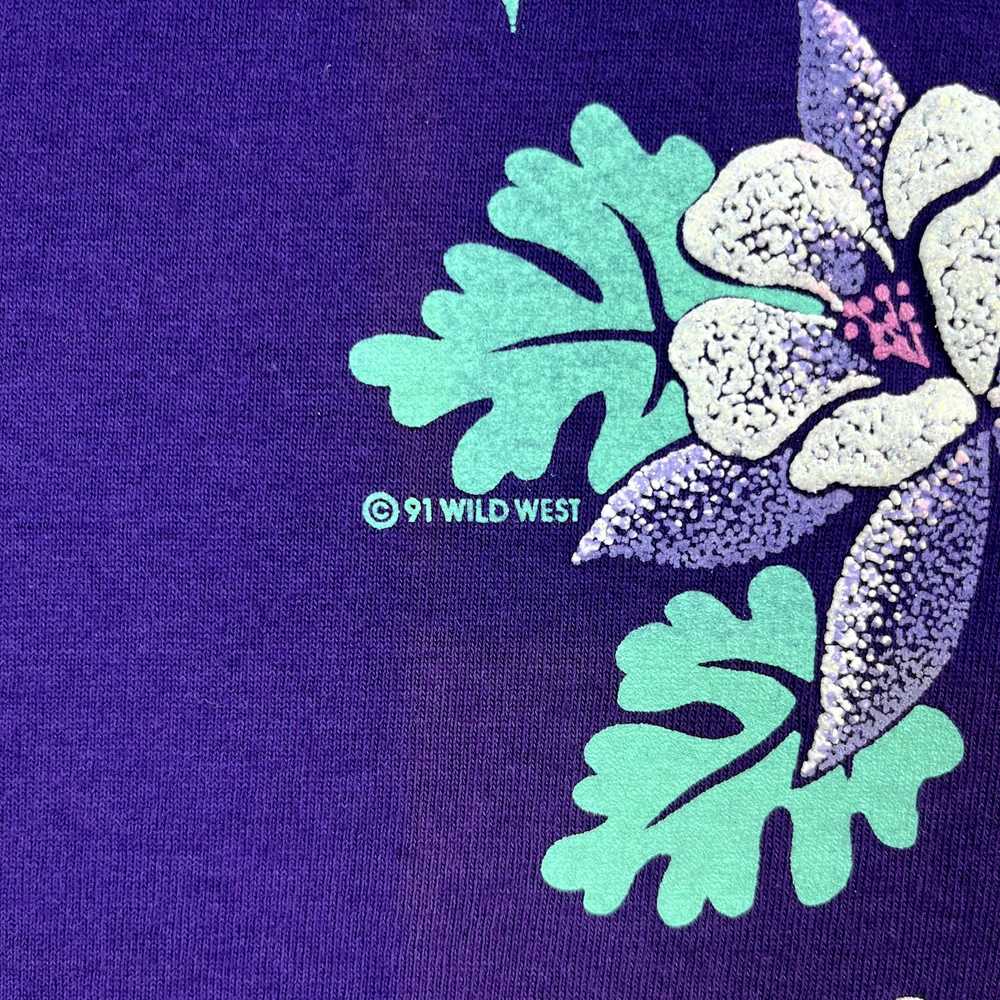 Jerzees × Vintage Vintage Flower Art T-Shirt Larg… - image 4
