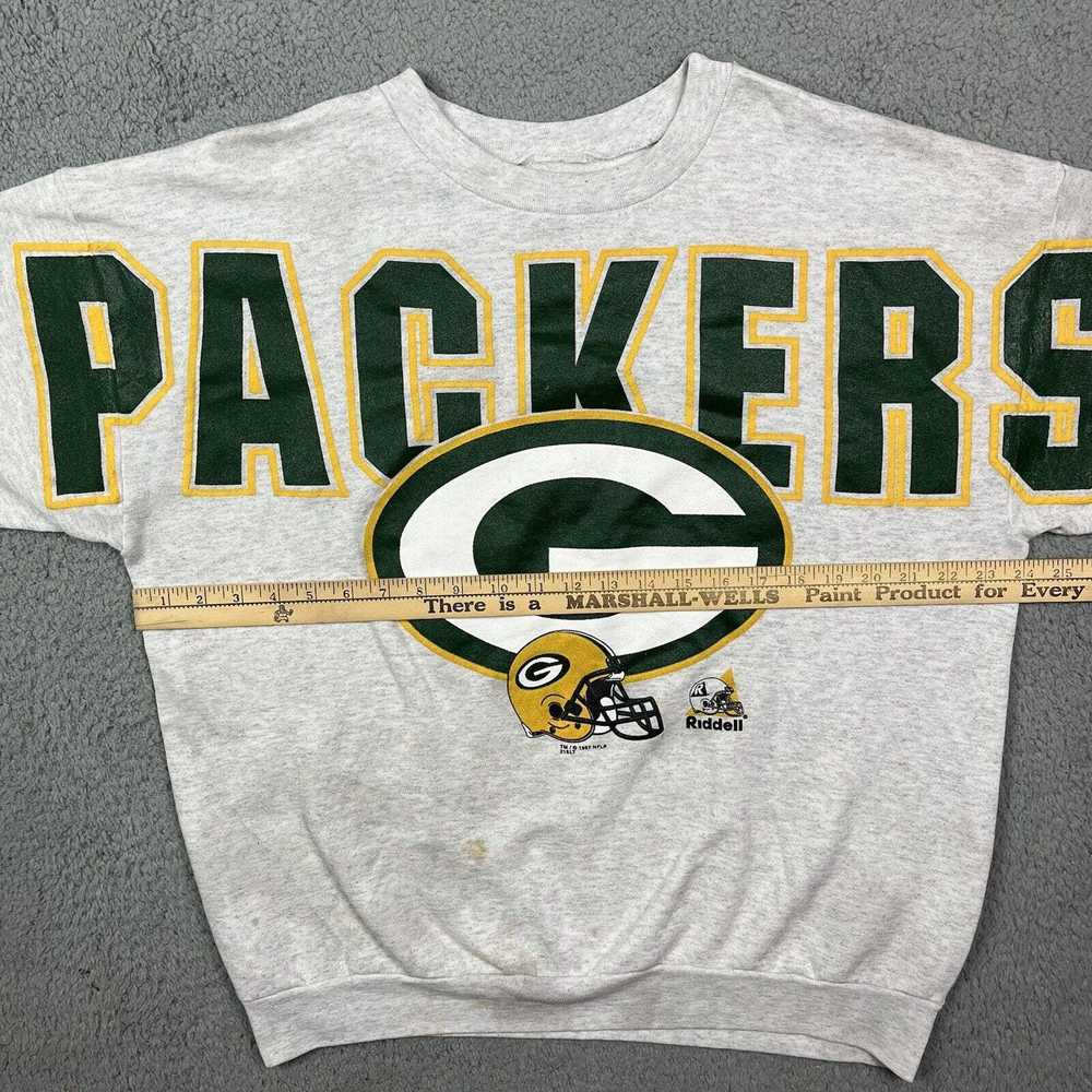 Riddell Vintage Green Bay Packers Crewneck Big Sp… - image 10