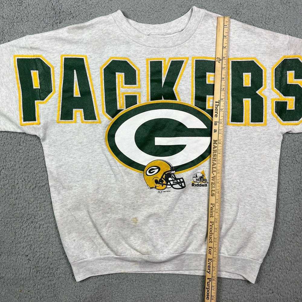 Riddell Vintage Green Bay Packers Crewneck Big Sp… - image 11