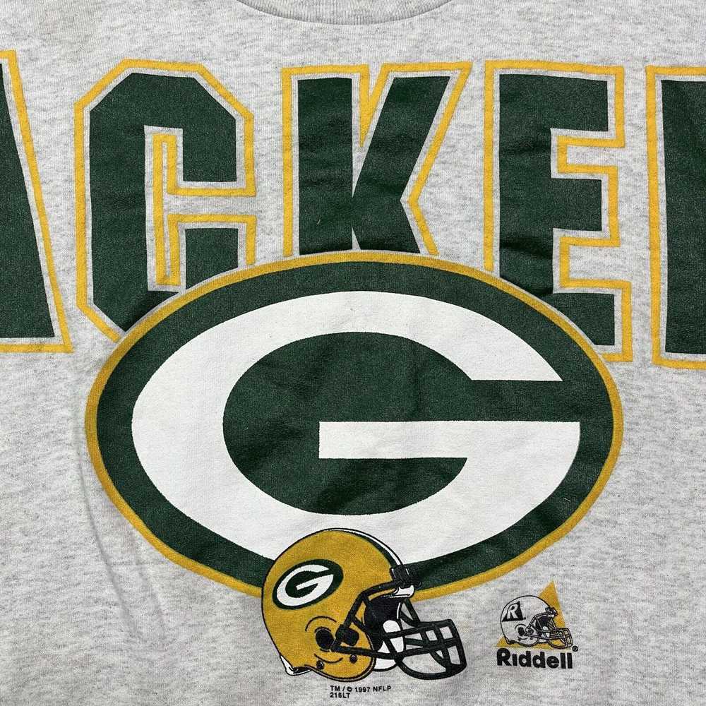 Riddell Vintage Green Bay Packers Crewneck Big Sp… - image 3