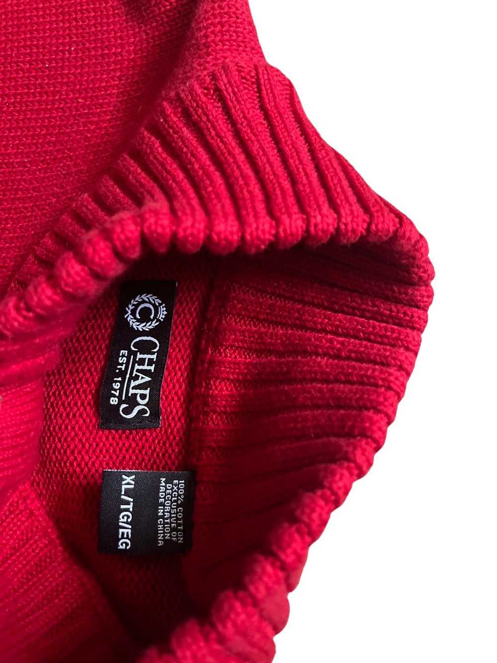 Chaps × Streetwear Chaps Mens Sz XL Red Knit Moos… - image 2