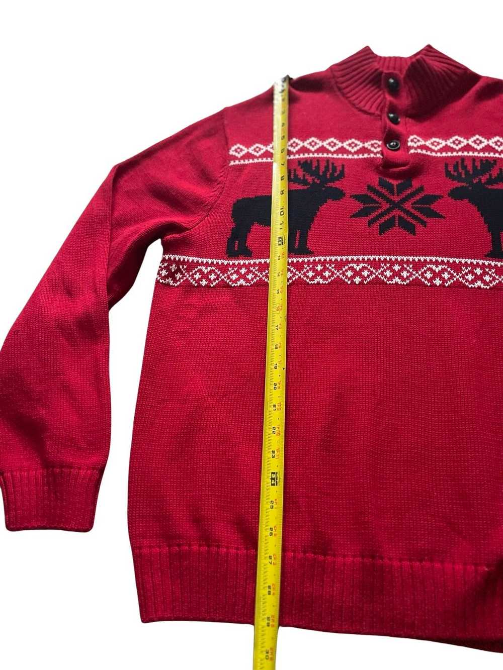 Chaps × Streetwear Chaps Mens Sz XL Red Knit Moos… - image 5