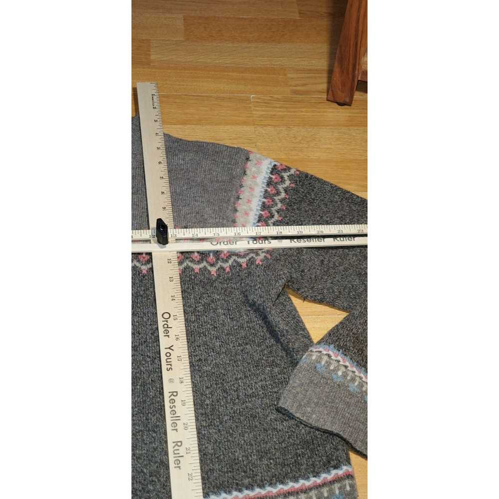 Designer Woolrich Fair Isle Lambs Wool Sweater Br… - image 4