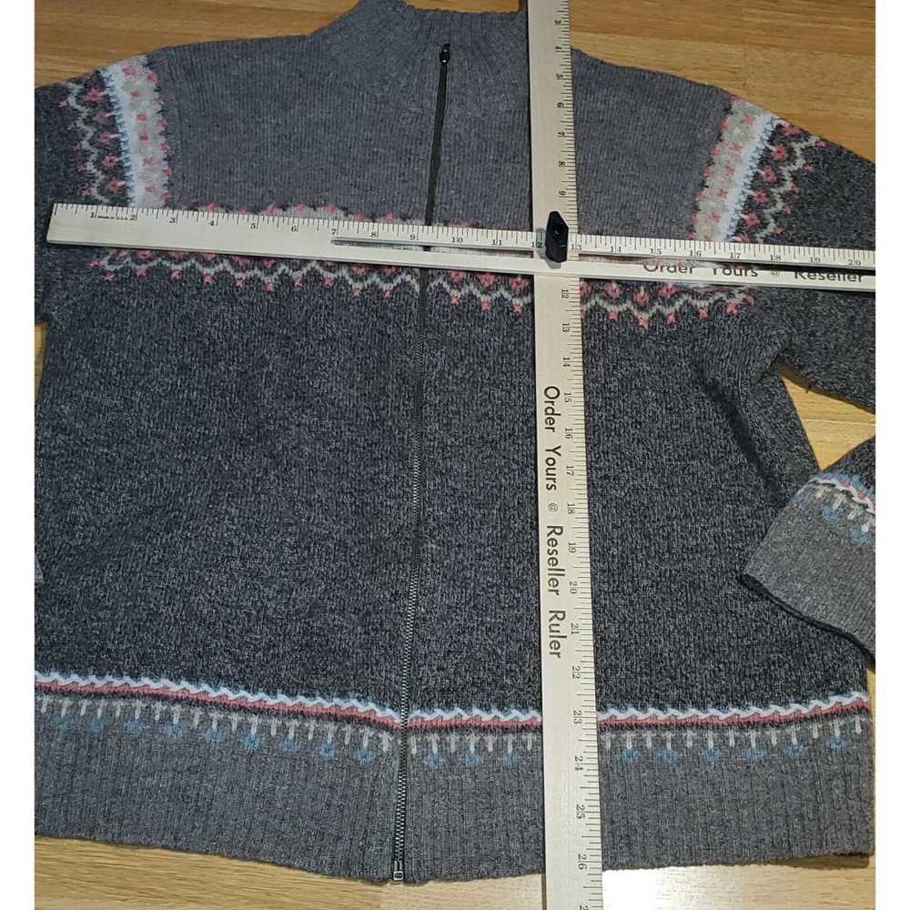 Designer Woolrich Fair Isle Lambs Wool Sweater Br… - image 5