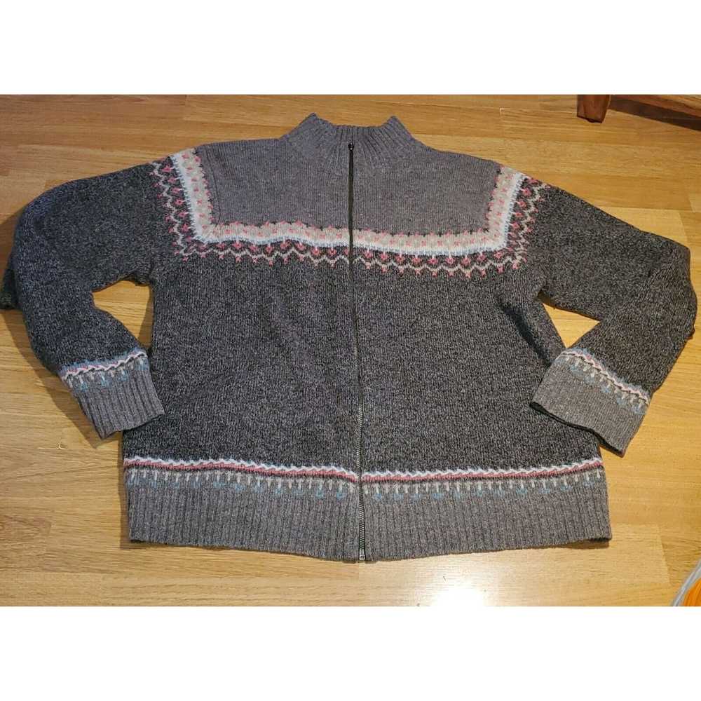 Designer Woolrich Fair Isle Lambs Wool Sweater Br… - image 6
