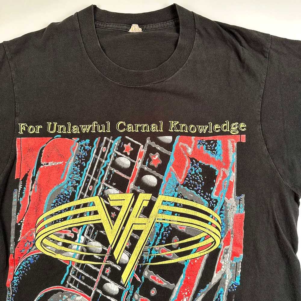 Fruit Of The Loom Vintage 1991 Van Halen Shirt La… - image 2